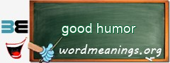 WordMeaning blackboard for good humor